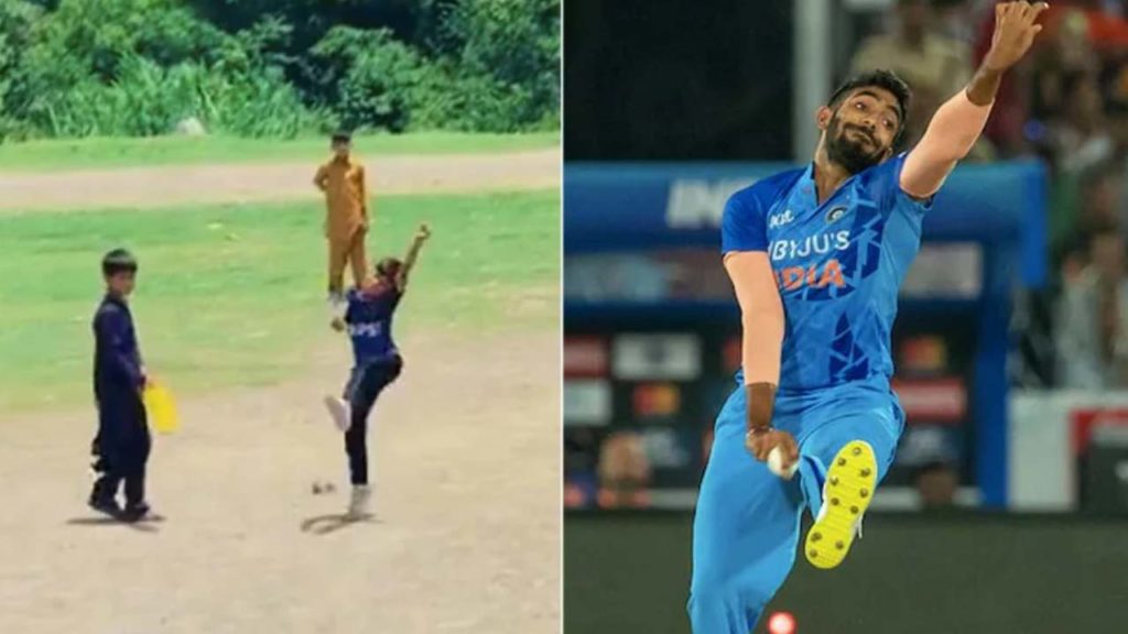 Young Boy bowling action like Jasprit Bumrah
