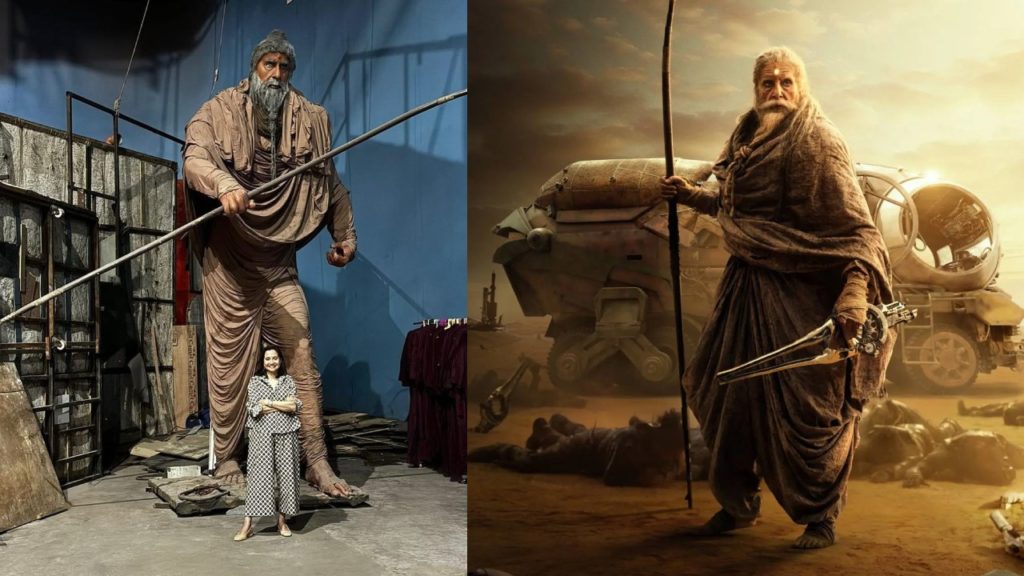 Amitabh Bachchan Ashwatthama Character Huge Idol Goes Viral from Kalki Sets