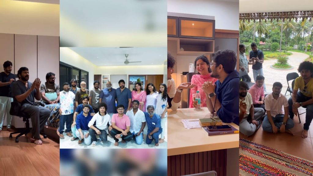 Keeravani and Vishwambhara Music Team went to Megastar Chiranjeevi Bengaluru farm house