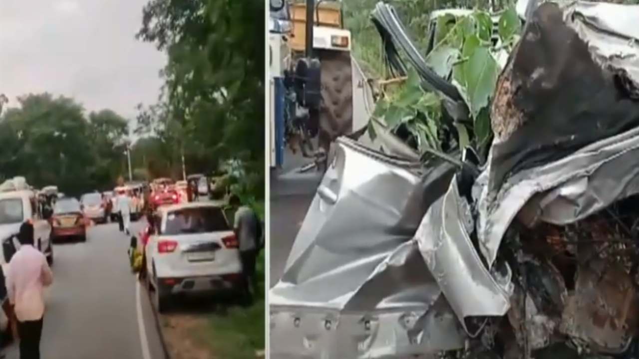 Road Accident : నాగర్కర్నూల్ జిల్లాలో ఘోర రోడ్డు ప్రమాదం.. ముగ్గురు మృతి Road Accident : నాగర్కర్నూల్ జిల్లాలో ఘోర రోడ్డు ప్రమాదం.. ముగ్గురు మృతి