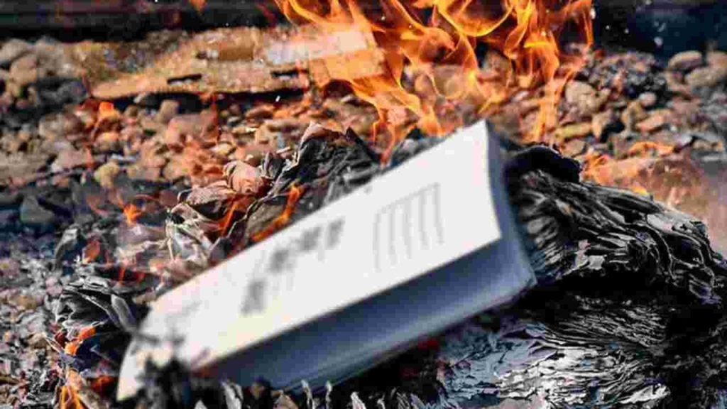 Files burning