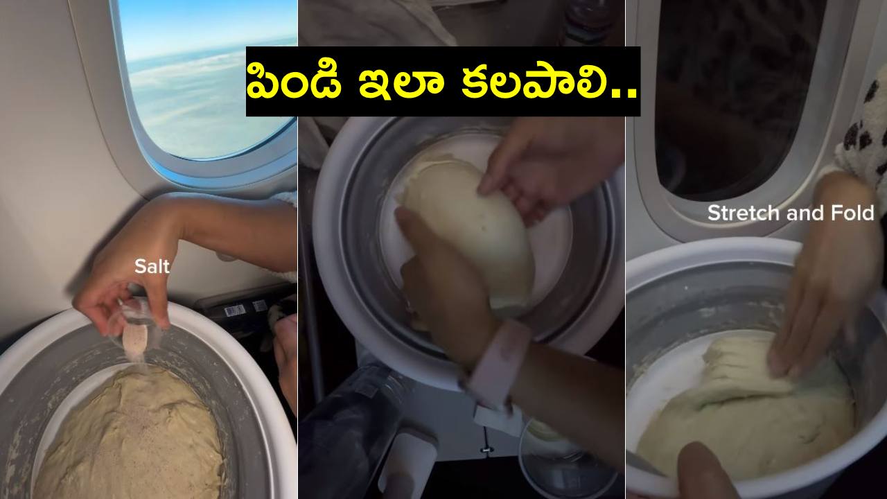 Viral Video: ఉచిత ఆర్టీసీ బస్సులో కాదు.. విమానంలో పిండి కలుపుతూ ఇంటి పని చేసుకున్న మహిళ Viral Video: ఉచిత ఆర్టీసీ బస్సులో కాదు.. విమానంలో పిండి కలుపుతూ ఇంటి పని చేసుకున్న మహిళ