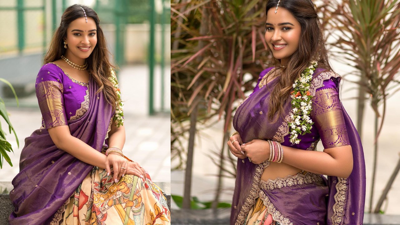 Pujita Ponnada : వరలక్ష్మి వ్రతం స్పెషల్.. హాఫ్ శారీలో పూజిత పొన్నాడ ఫొటోలు..