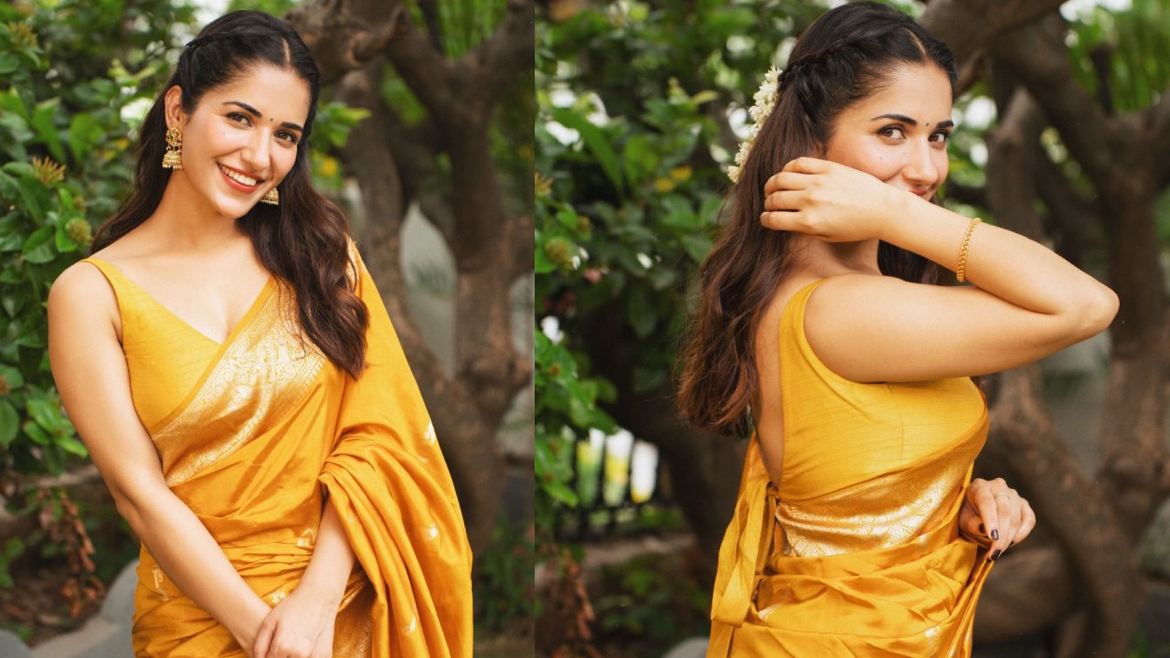 Ruhani Sharma : పట్టుచీరలో రుహాణి శర్మ పరువాలు..