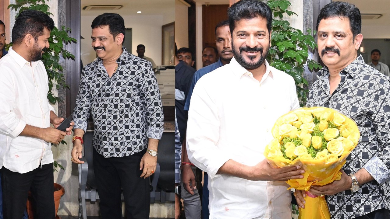 CM Revanth Reddy : సీఎంని కలిసిన ఫిలిం ఛాంబర్ అధ్యక్షుడు.. అమెరికా నుంచి వచ్చాక ఇండస్ట్రీతో మీటింగ్ పెడతాను.. CM Revanth Reddy : సీఎంని కలిసిన ఫిలిం ఛాంబర్ అధ్యక్షుడు.. అమెరికా నుంచి వచ్చాక ఇండస్ట్రీతో మీటింగ్ పెడతాను..