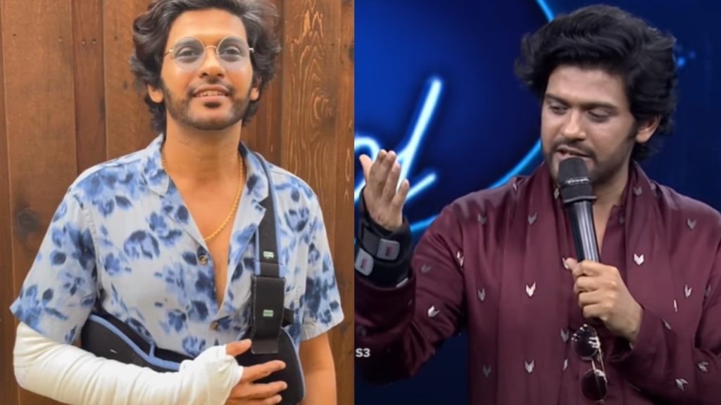 Naveen Polishetty in Aha Telugu Indian Idol Season 3 after his Accident