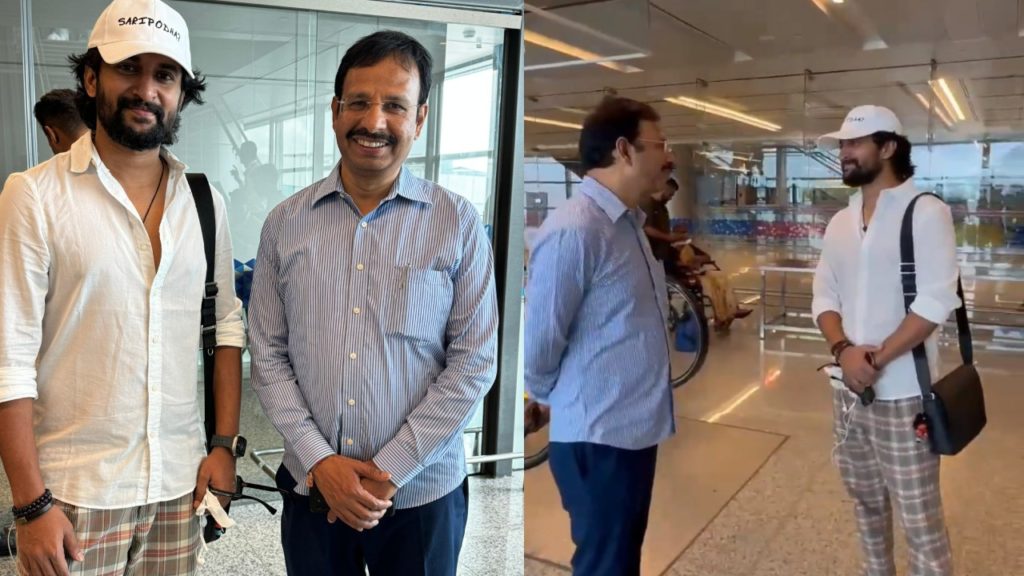 TGSRTC MD Sajjanar Meets Hero Nani in Airport