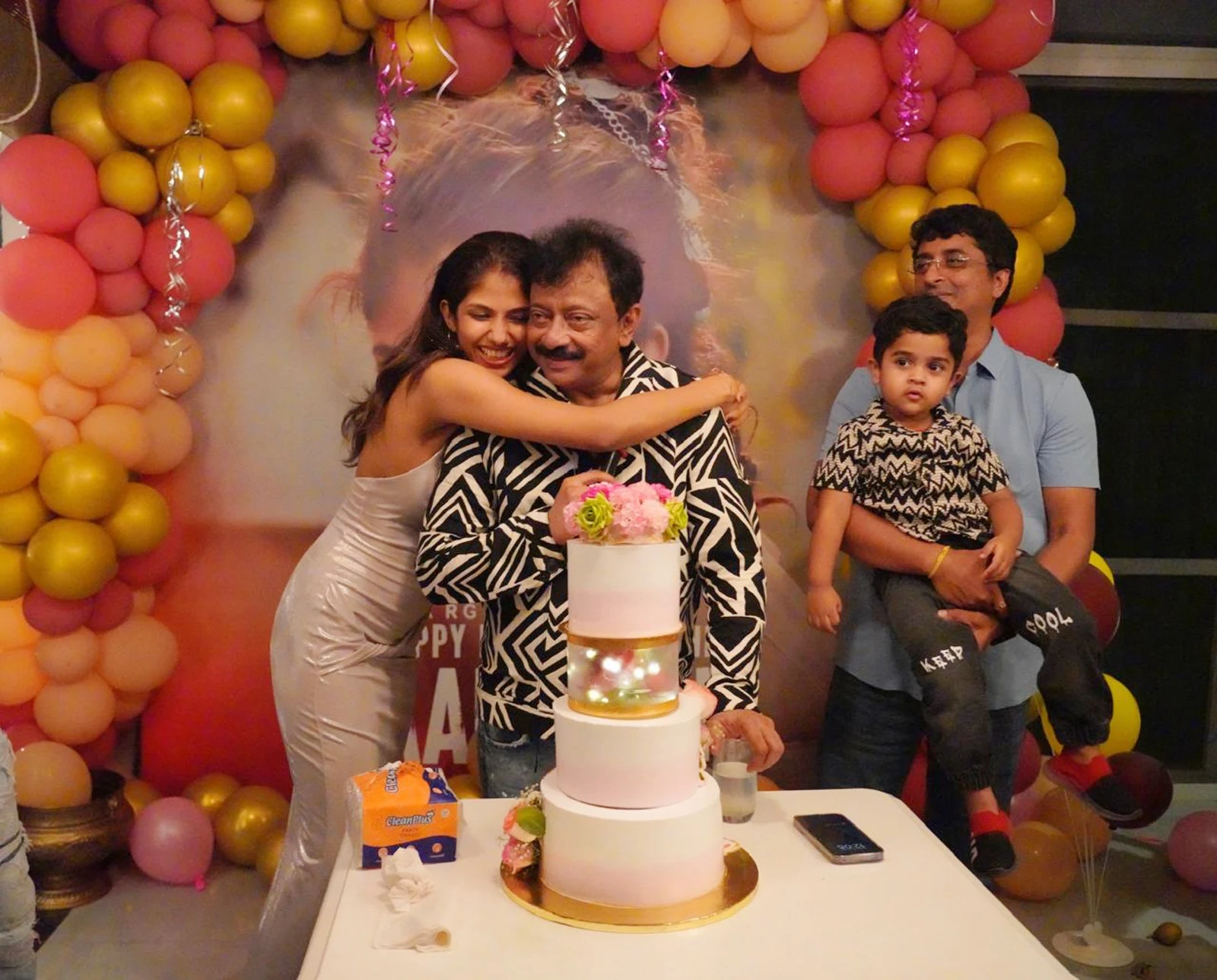 RGV Celebrated Saree Movie Actress Aaradhya Devi Birthday Celebrations