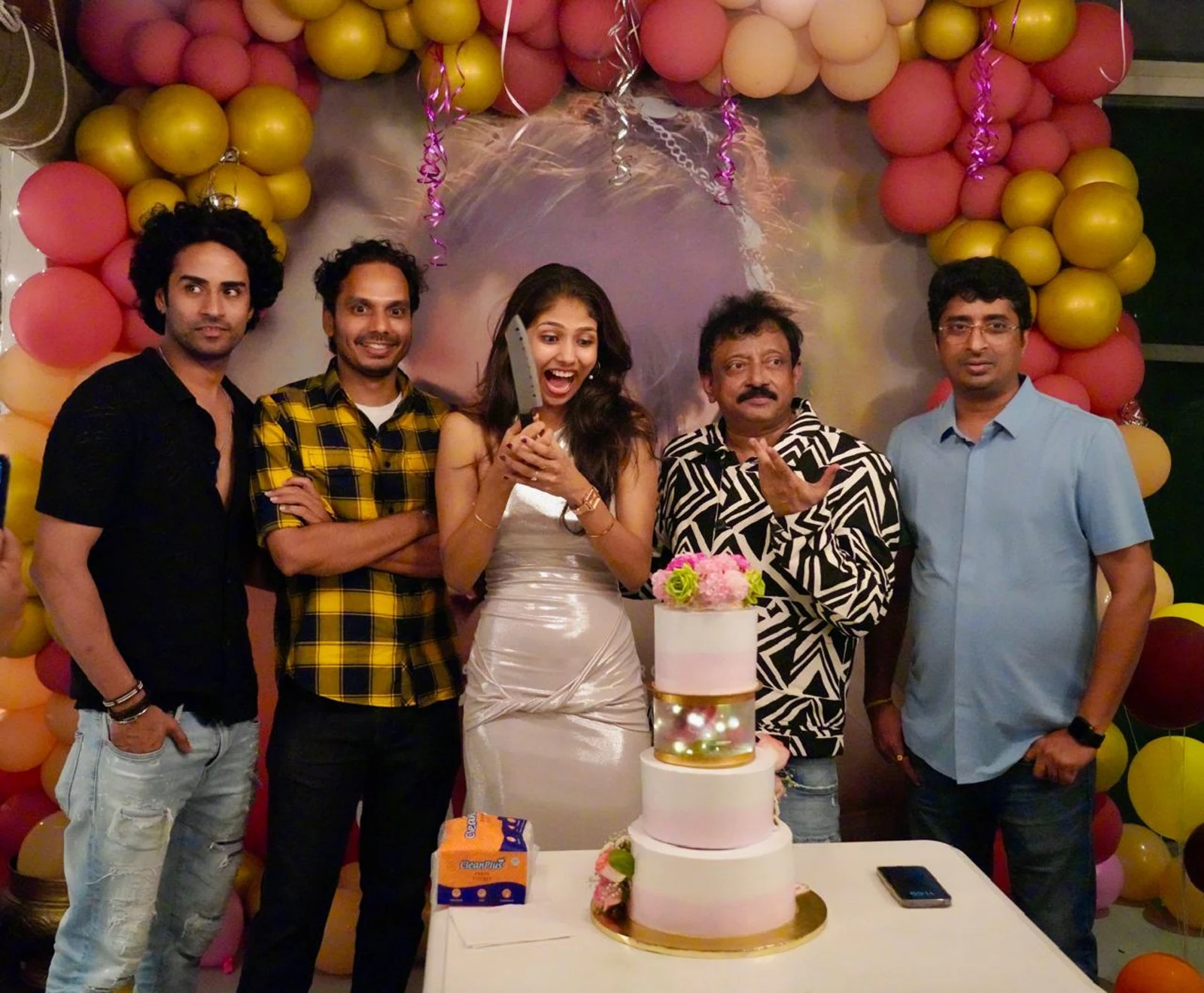 RGV Celebrated Saree Movie Actress Aaradhya Devi Birthday Celebrations