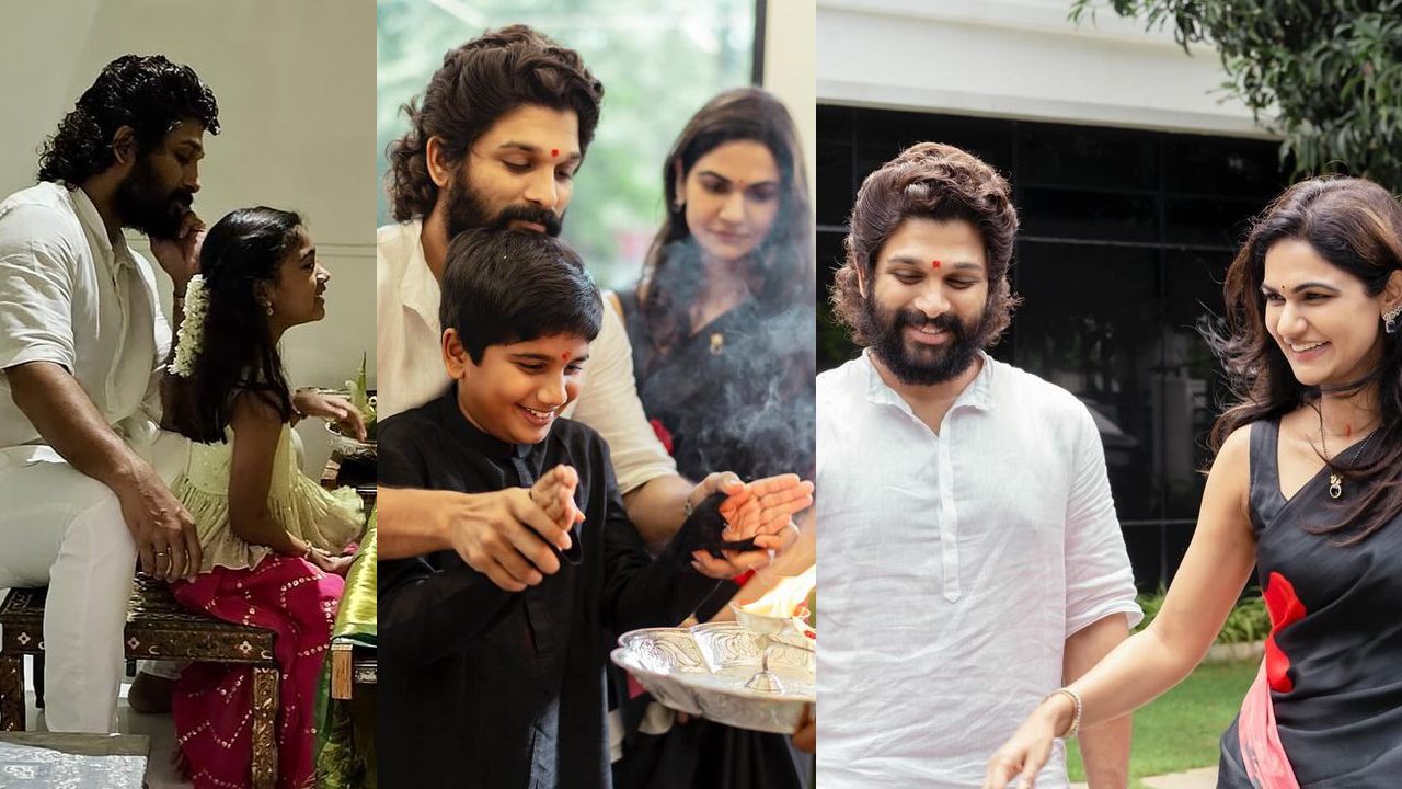 Allu Arjun Family : అల్లు అర్జున్ ఫ్యామిలీ వినాయక చవితి సెలబ్రేషన్స్ ఫొటోలు చూశారా? క్యూట్ అర్హ, అయాన్..