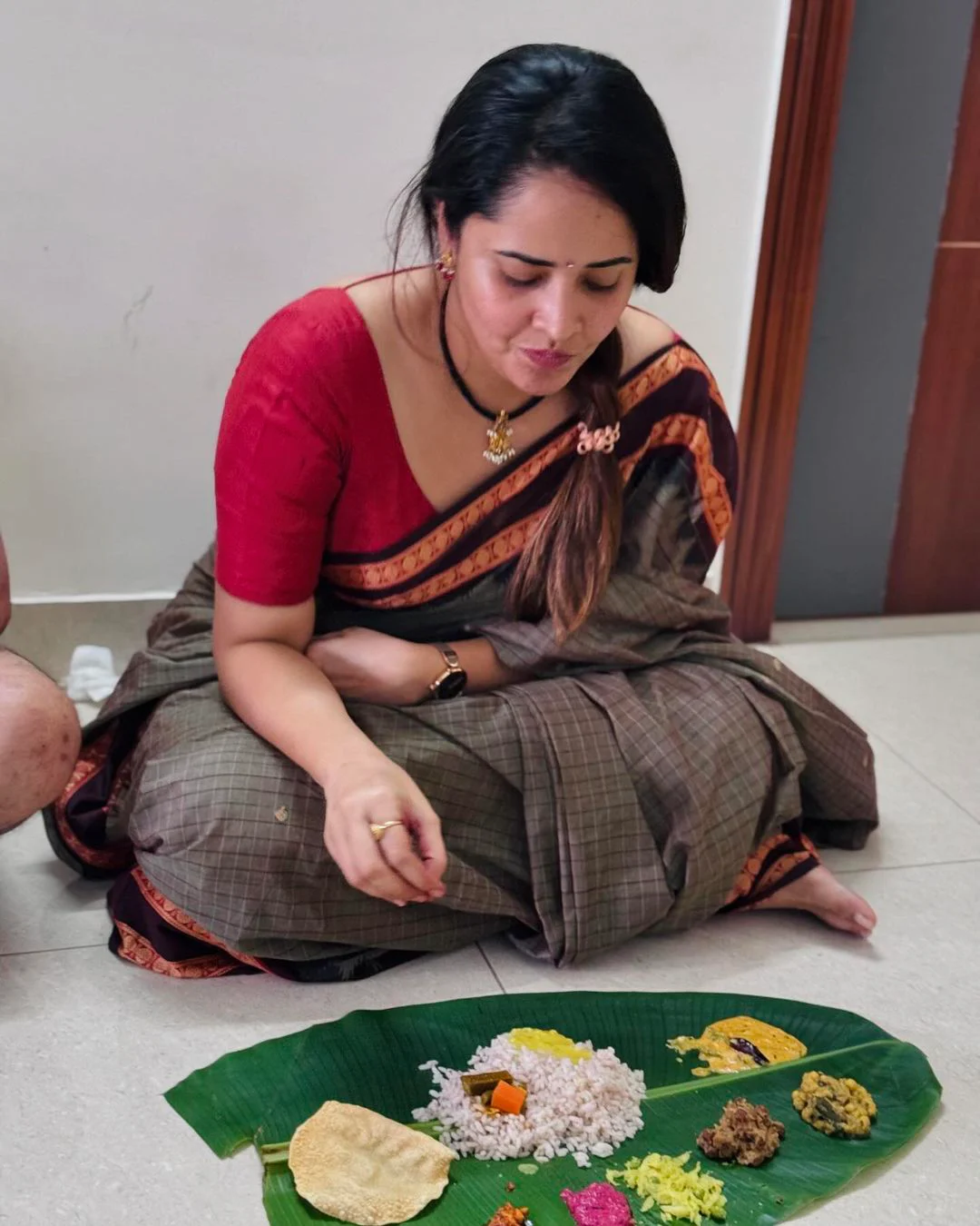 Anasuya Bharadwaj Onam Celebrations with Family