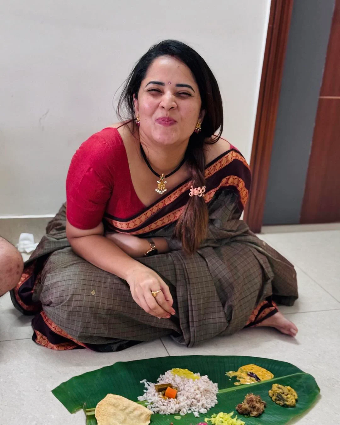 Anasuya Bharadwaj Onam Celebrations with Family
