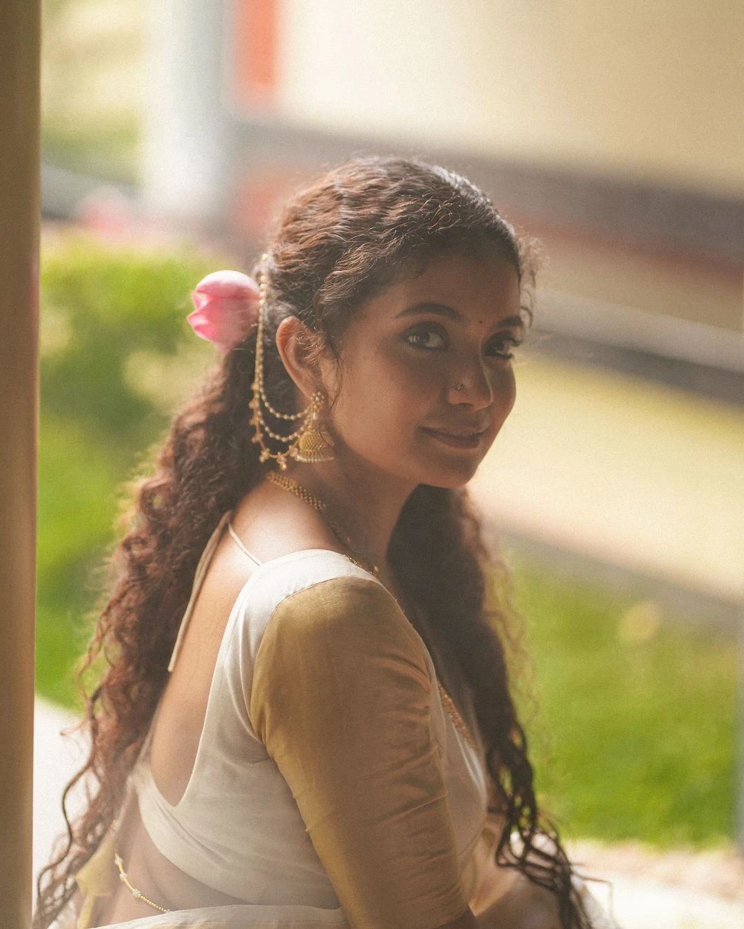 Kalki Fame Anna Ben Onam Special Saree Photos