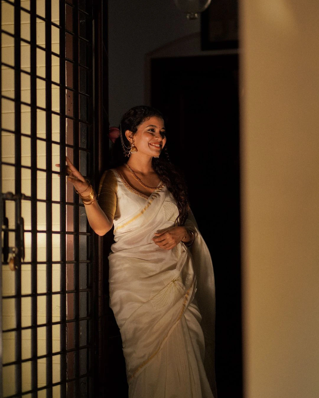Kalki Fame Anna Ben Onam Special Saree Photos