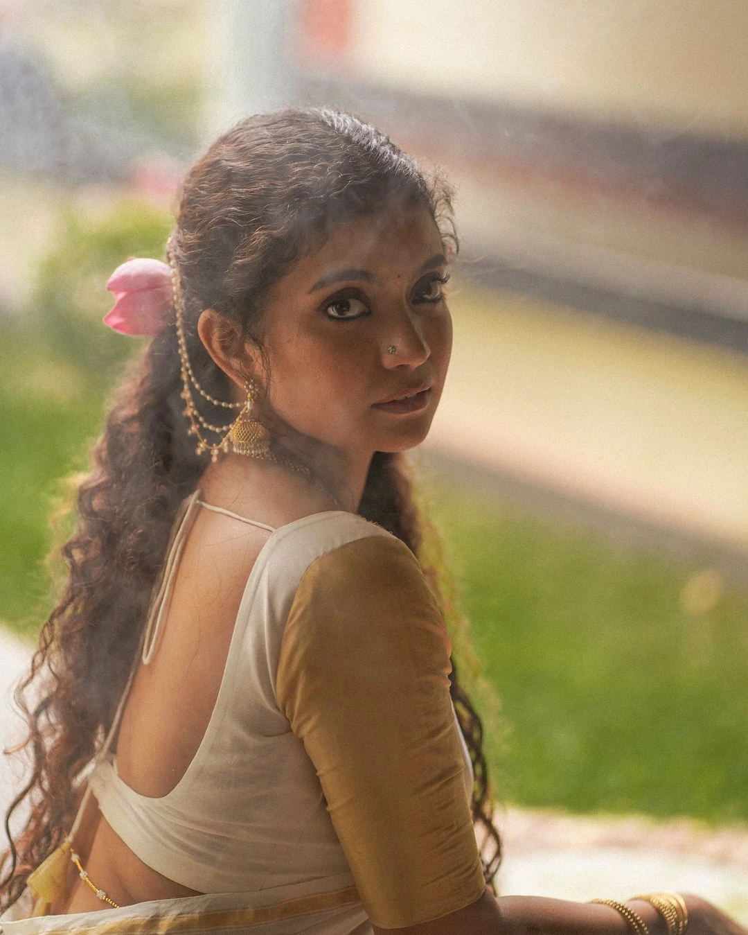 Kalki Fame Anna Ben Onam Special Saree Photos