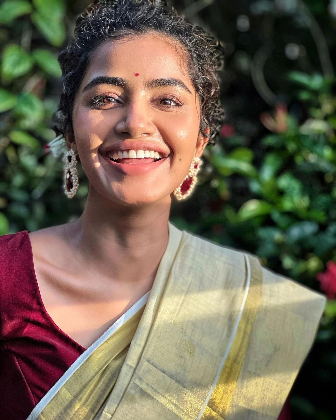 Anupama Parameswaran Onam Special Saree Photos