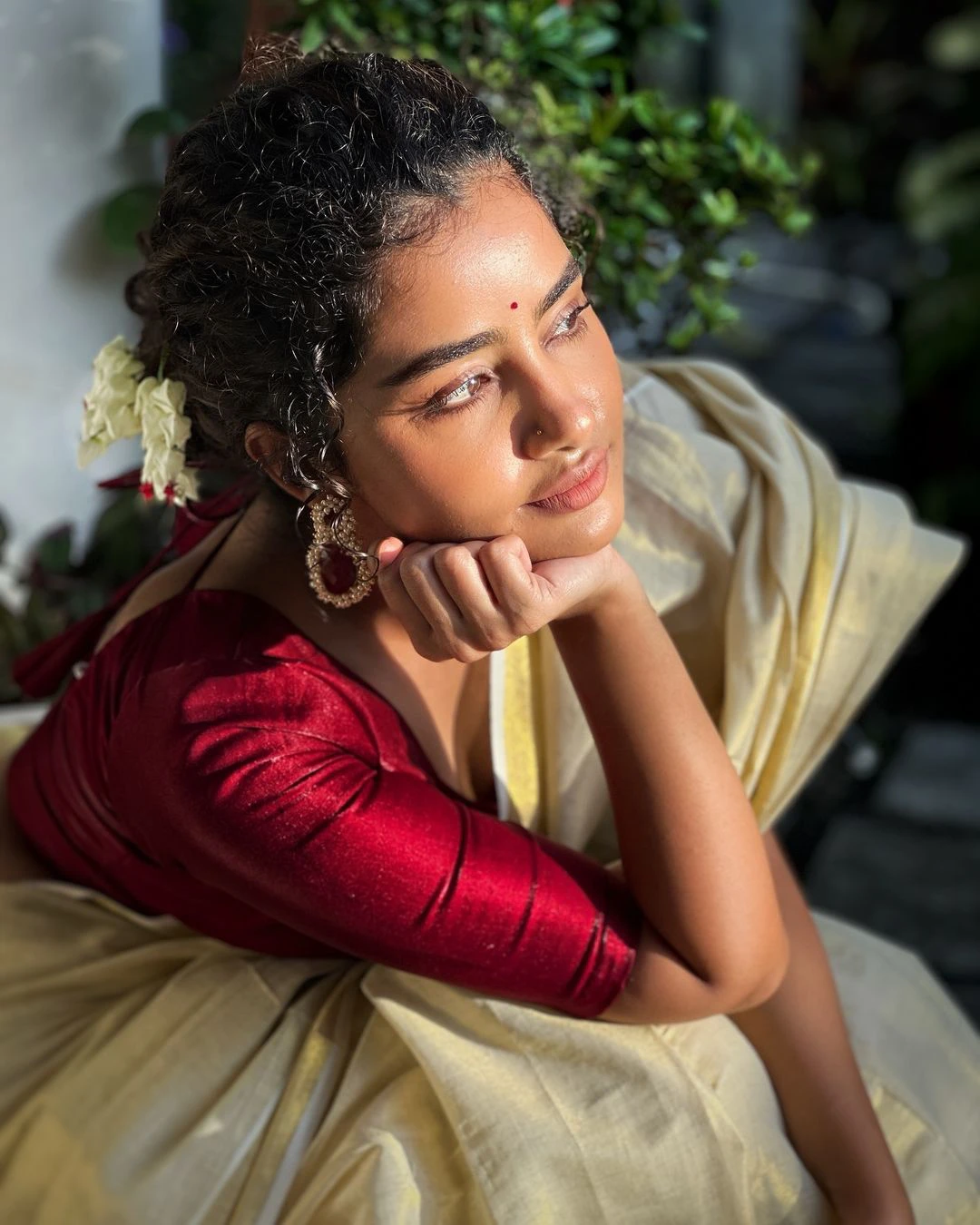Anupama Parameswaran Onam Special Saree Photos