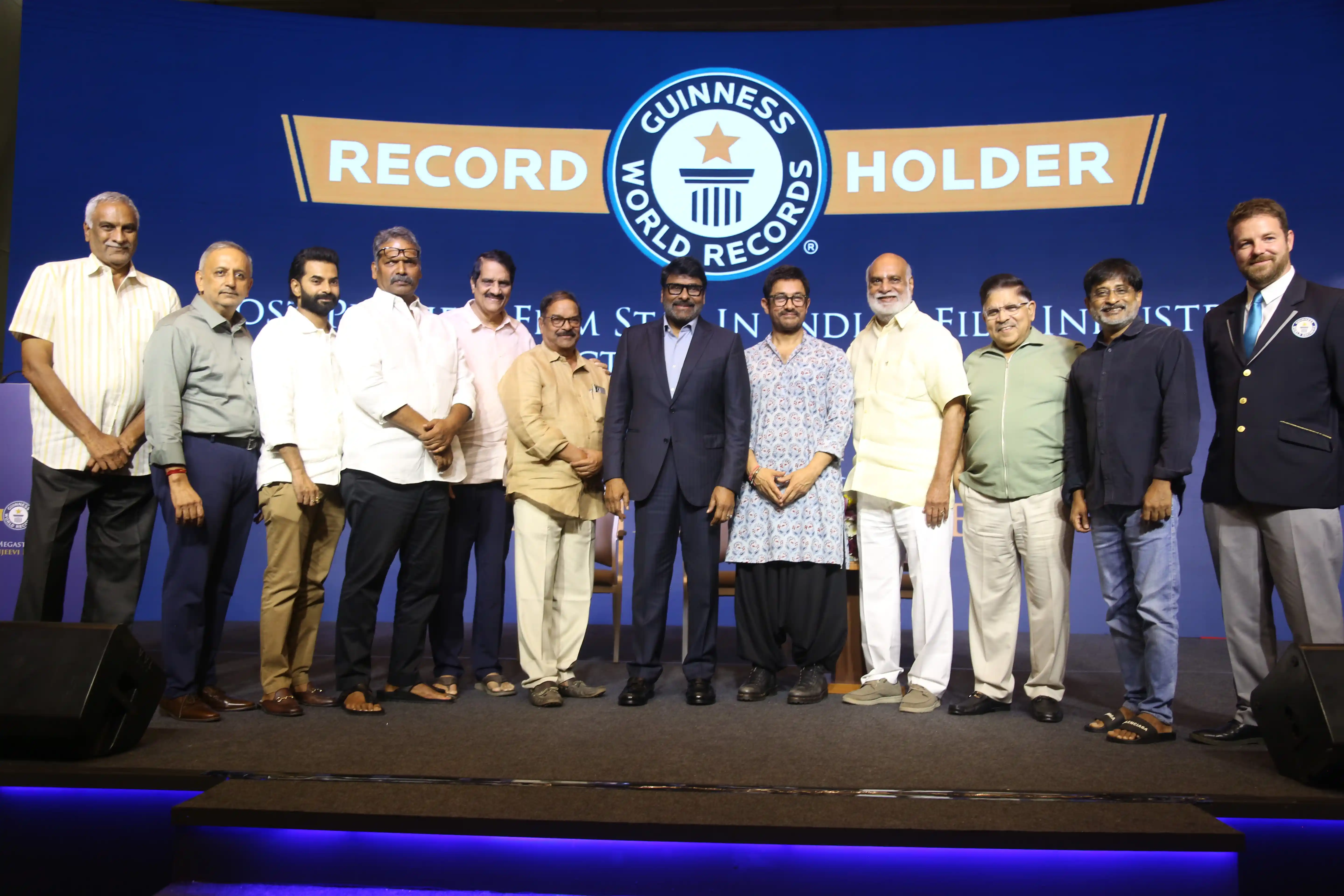Megastar Chiranjeevi Received World Record of Guinness Book Event Photos