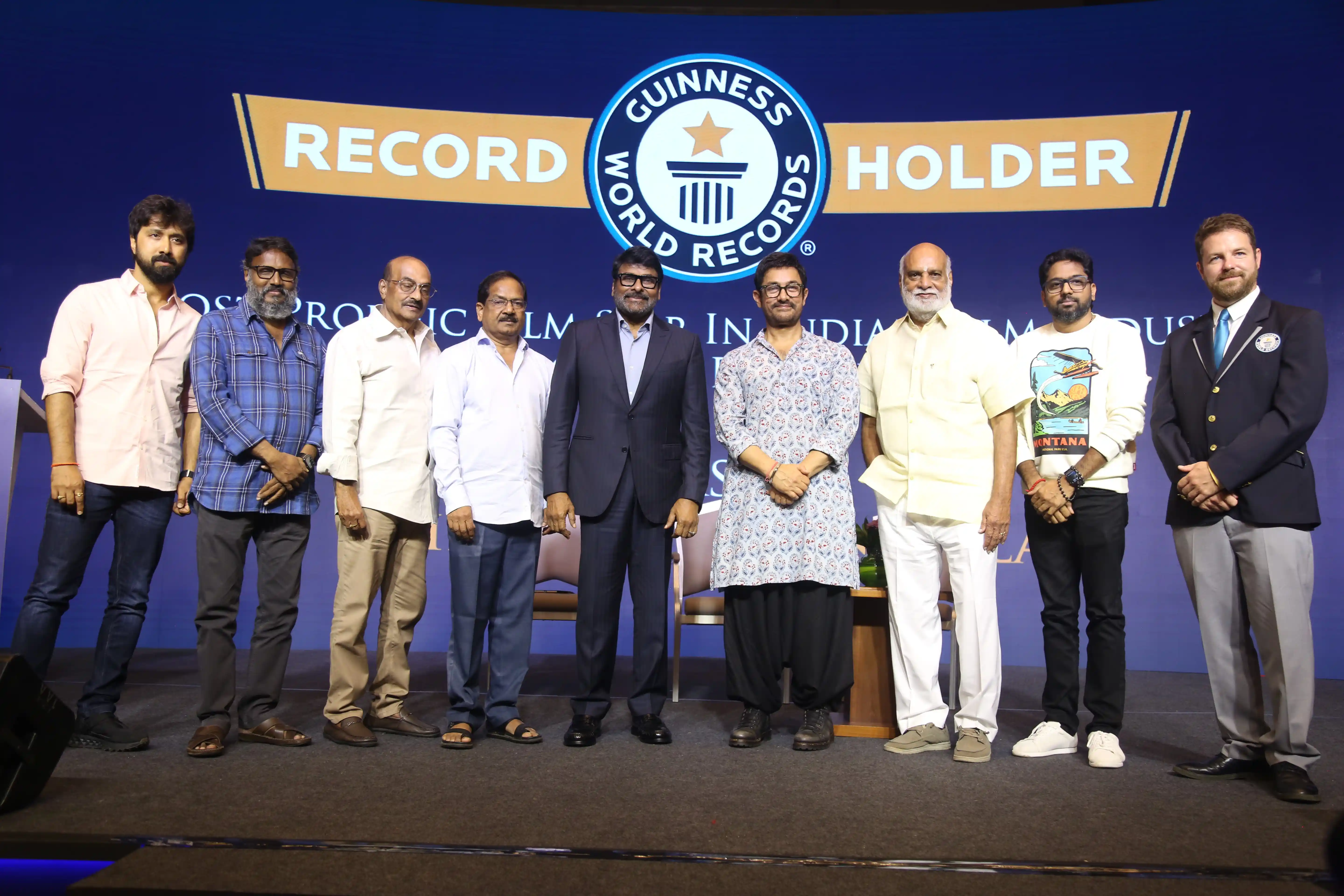 Megastar Chiranjeevi Received World Record of Guinness Book Event Photos