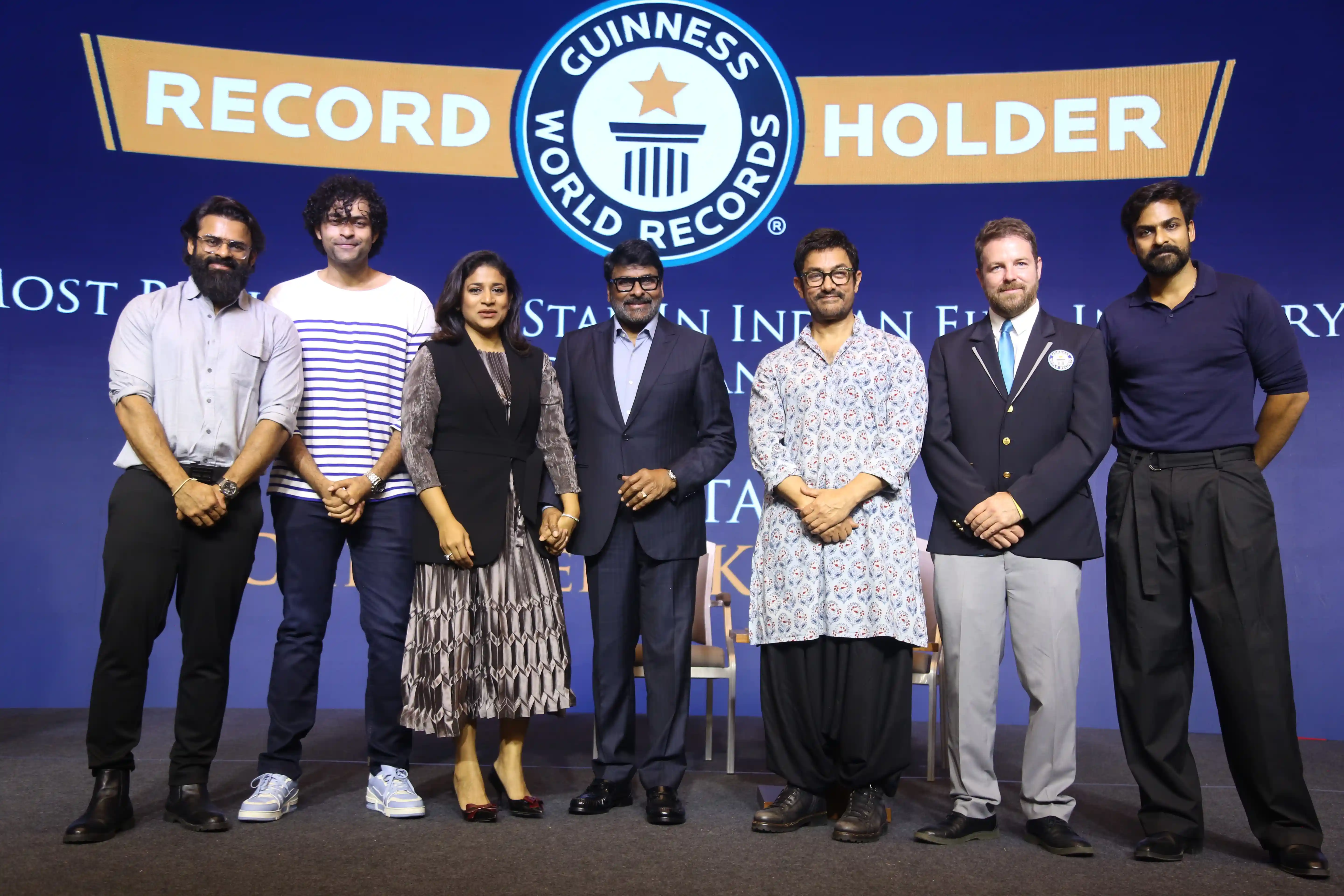 Megastar Chiranjeevi Received World Record of Guinness Book Event Photos