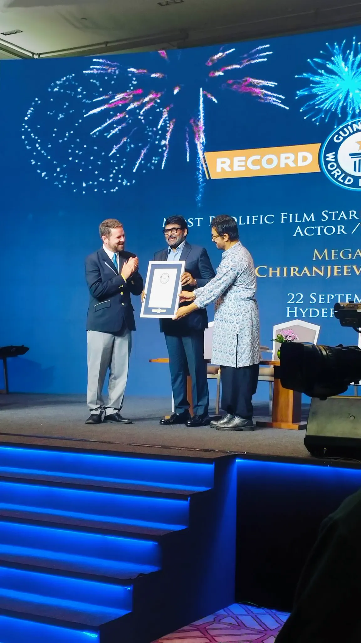 Megastar Chiranjeevi Received World Record of Guinness Book Event Photos