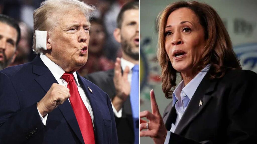 Donald Trump and Kamala Harris