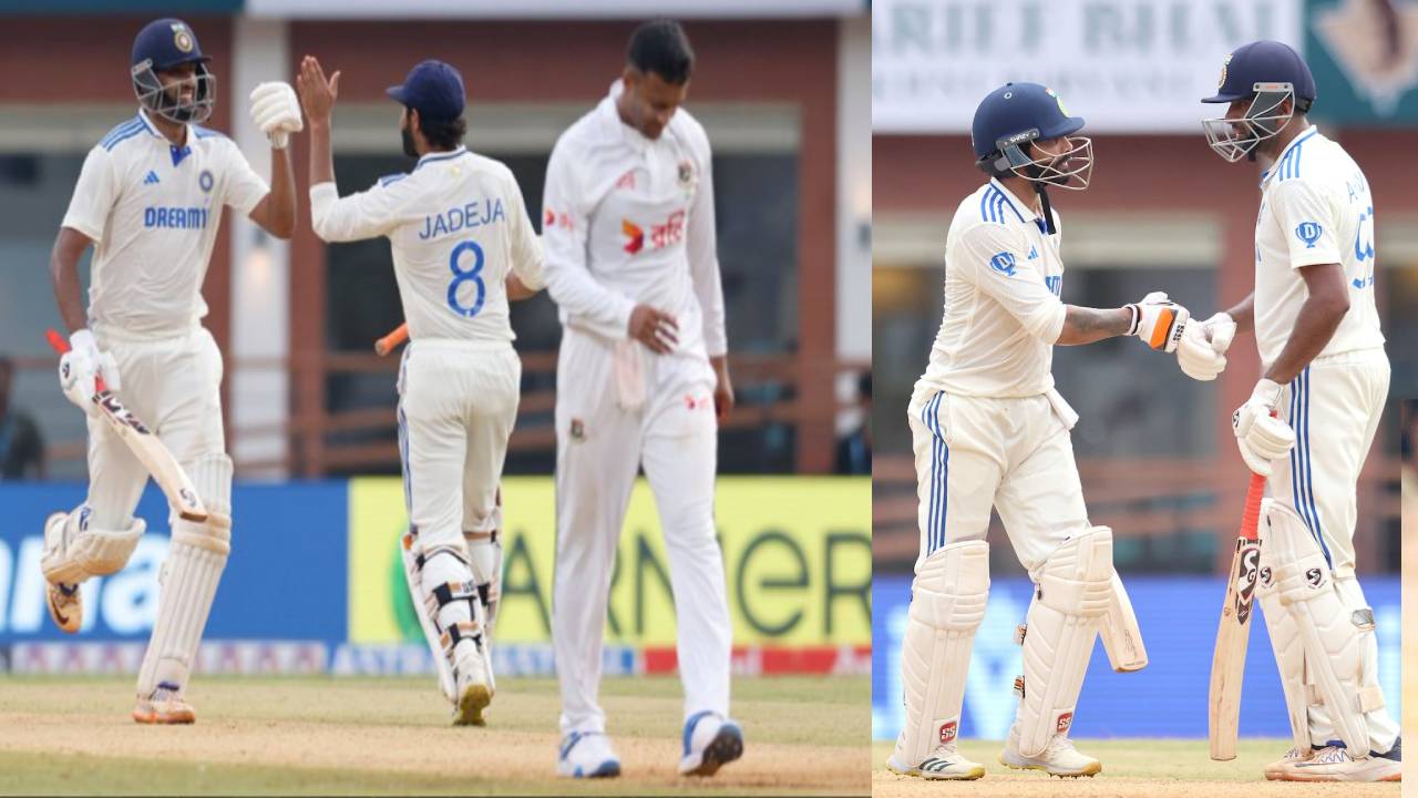 IND vs BAN 1st Test : శతక్కొట్టిన అశ్విన్, జడేజా హాఫ్ సెంచరీ.. తొలి రోజే 330 దాటిన భారత స్కోరు IND vs BAN 1st Test : శతక్కొట్టిన అశ్విన్, జడేజా హాఫ్ సెంచరీ.. తొలి రోజే 330 దాటిన భారత స్కోరు