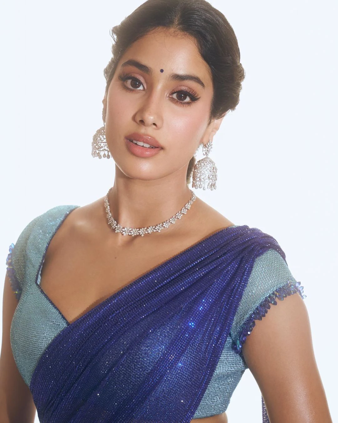 Janhvi Kapoor Shines in Half Saree for Devara Pre Release Event