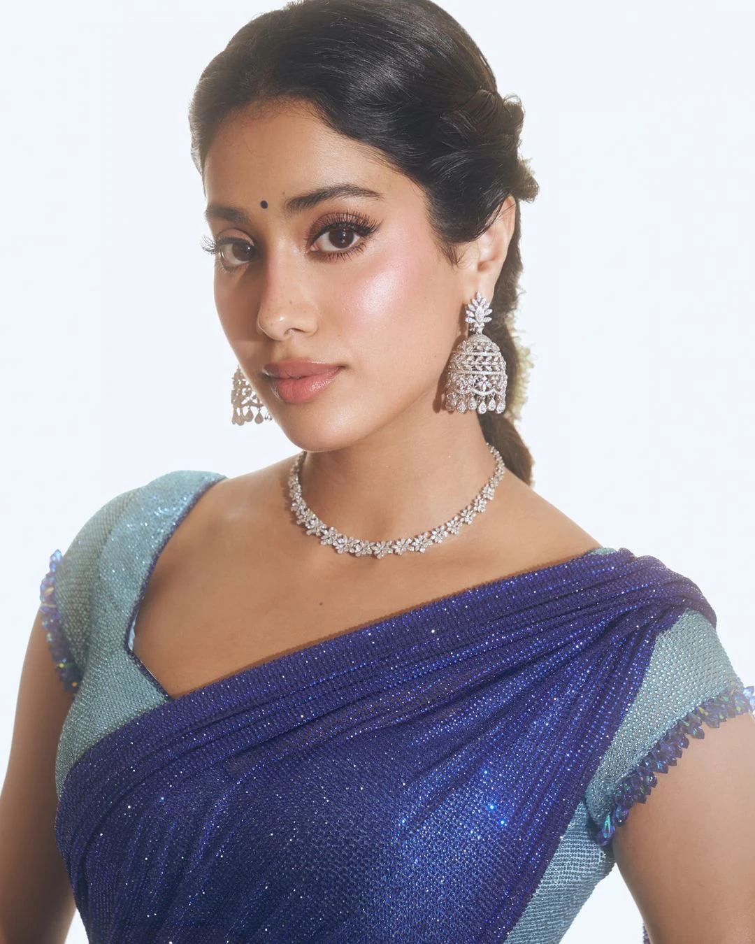 Janhvi Kapoor Shines in Half Saree for Devara Pre Release Event