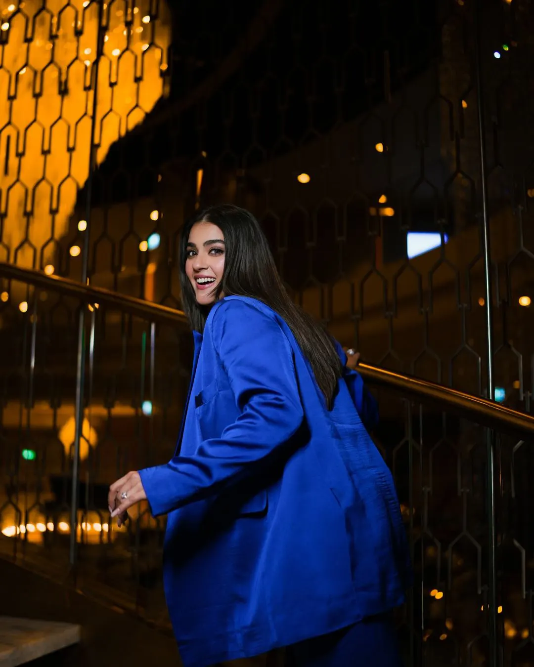 Kavya Thapar Bombat looks in Blue Dress