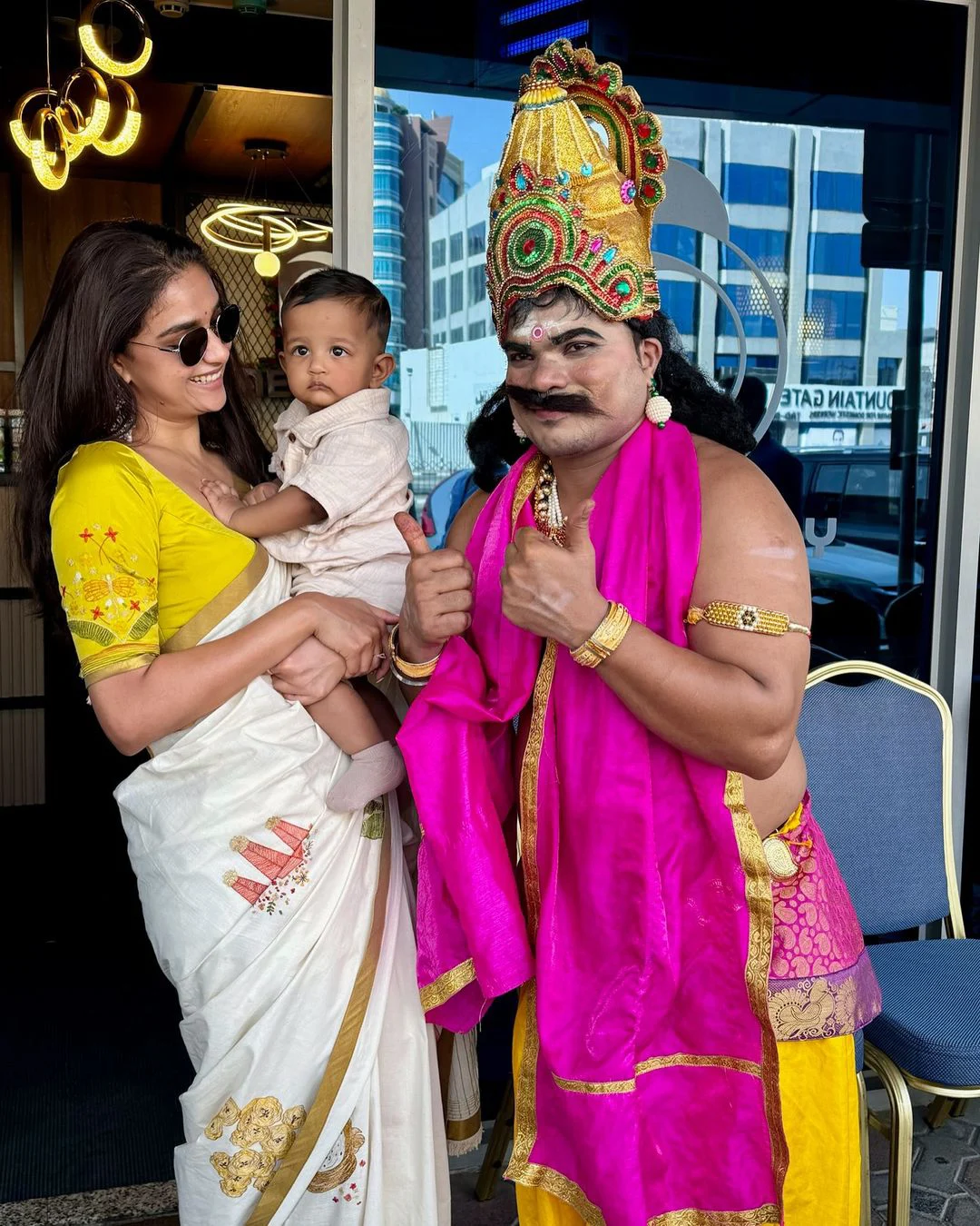 Keerthy Suresh Onam Celebrations in Dubai