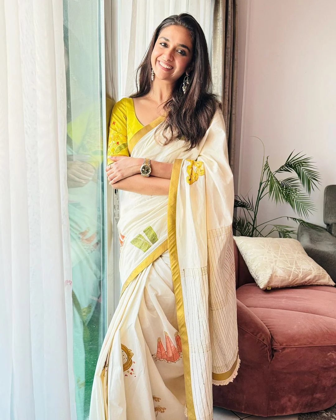 Keerthy Suresh Onam Celebrations in Dubai