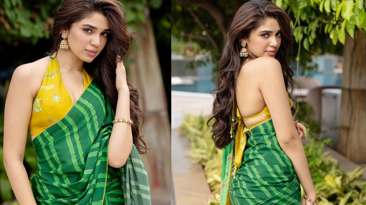 Krithi Shetty : పచ్చ చీరలో కృతిశెట్టి పరువాలు..