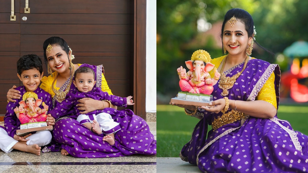 Lasya Manjunath : తనయులతో యాంకర్ లాస్య వినాయక చవితి స్పెషల్ ఫొటోలు..