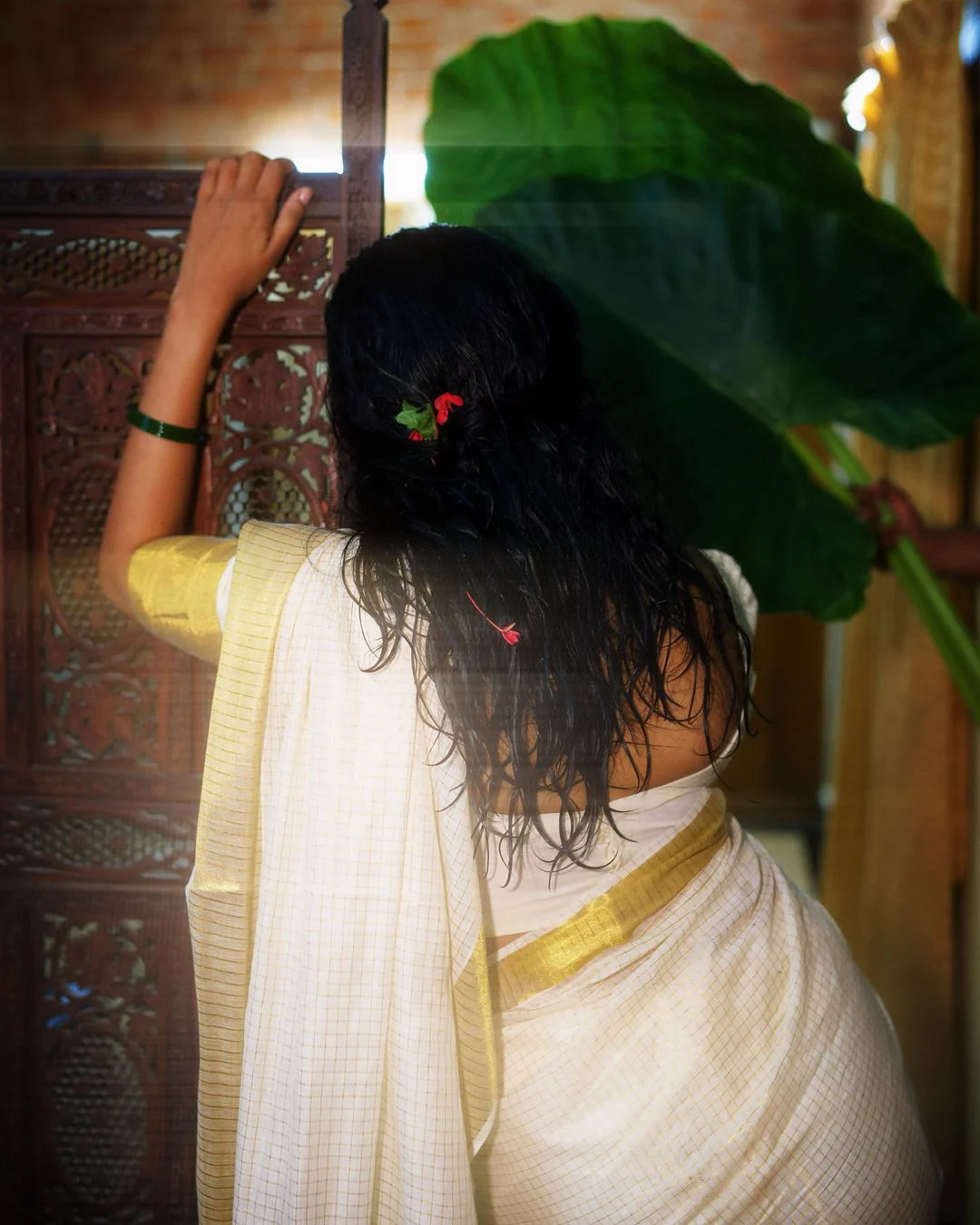 Premalu Actress Mamitha Baiju Onam Special Photos in Saree