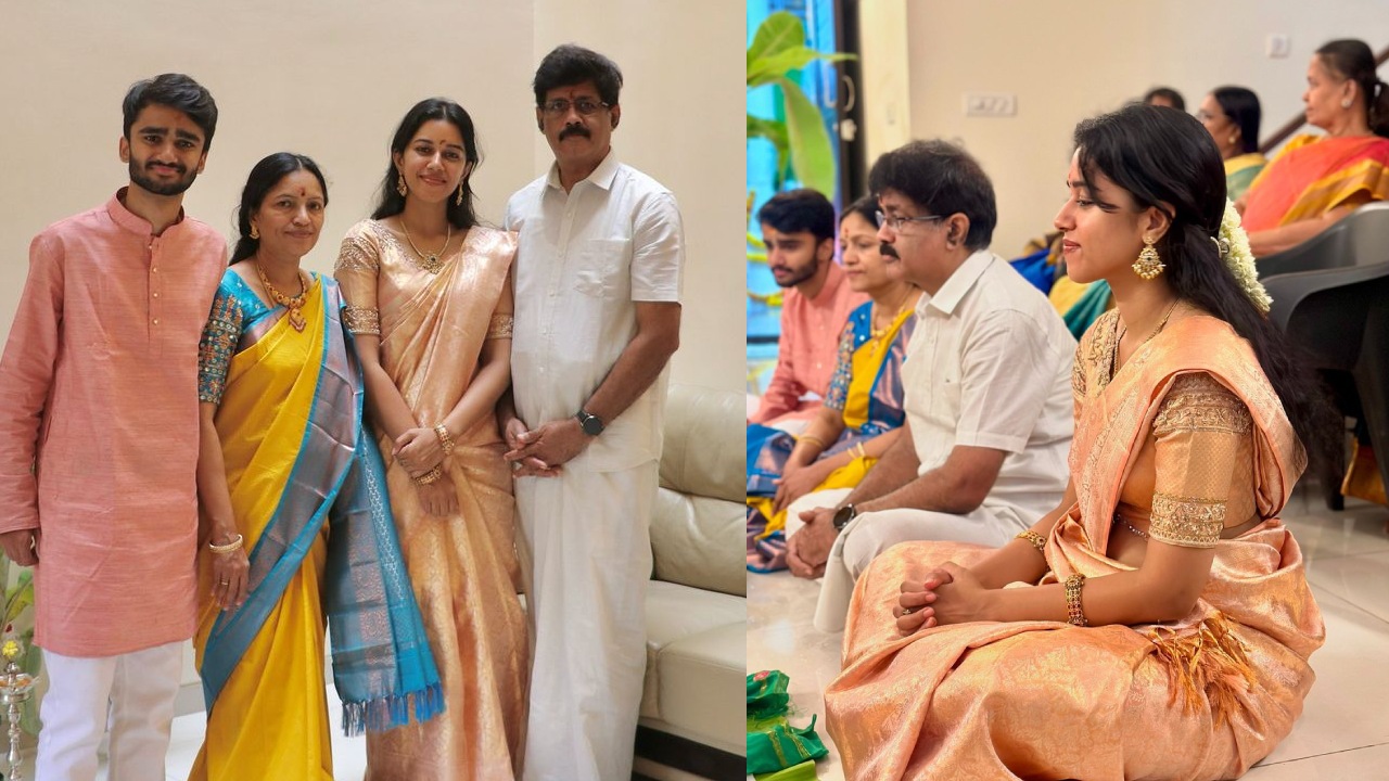 Mirnalini Ravi : కొత్తింట్లోకి అడుగు పెట్టిన హీరోయిన్.. ఫ్యామిలీతో మృణాళిని రవి ఫొటోలు..
