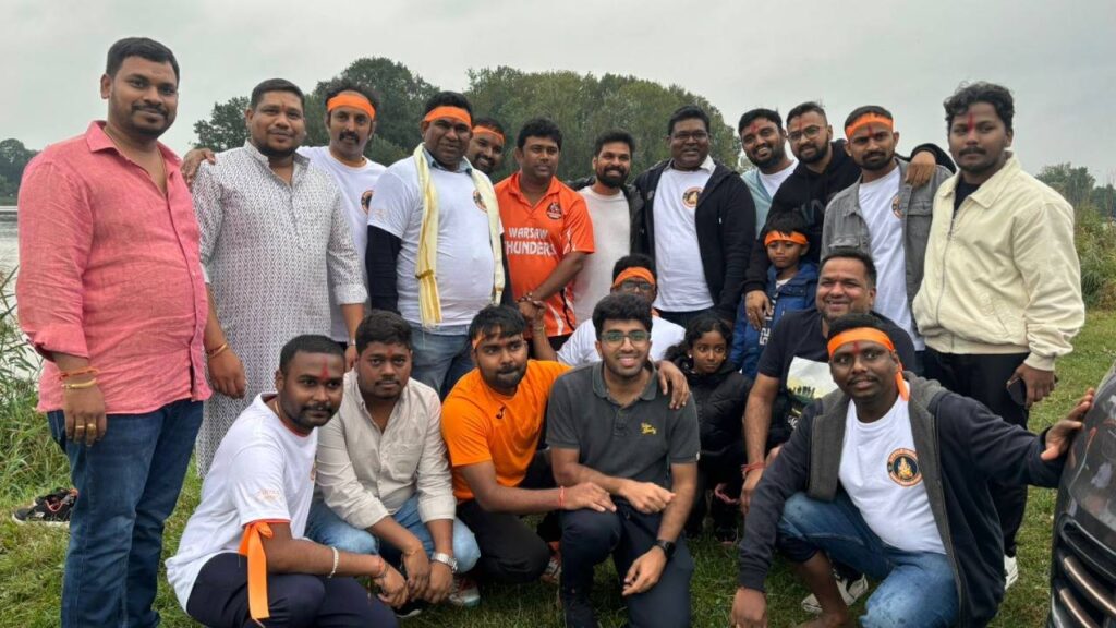 NRI distributors helped the flood victims with the money received from the auction of laddu in Poland