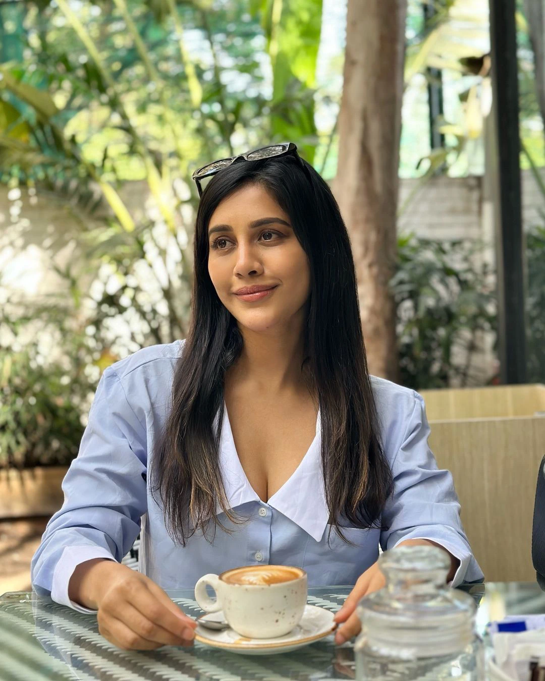 Nabha Natesh Enjoying Coffee Time