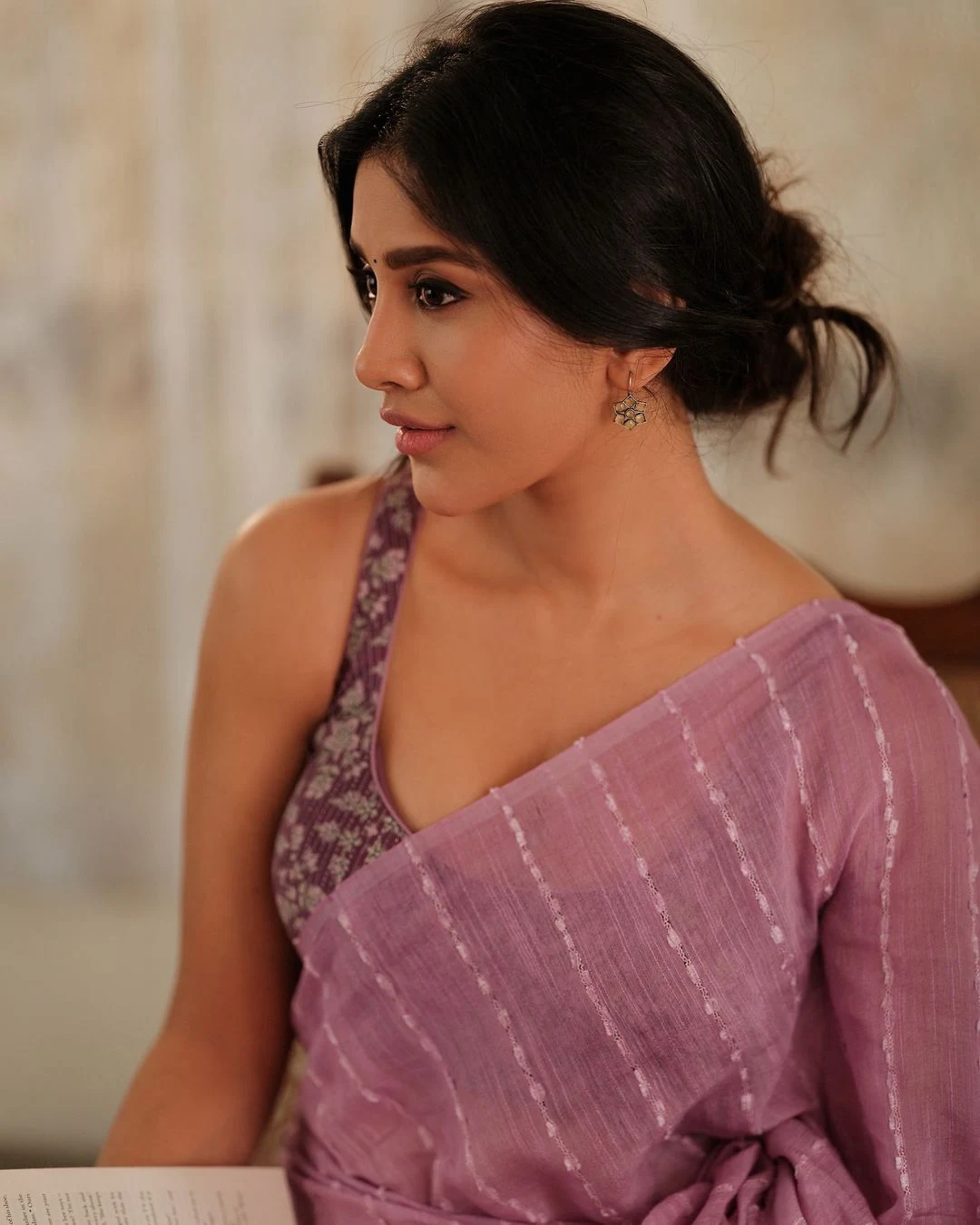 Nabha Natesh Cute Photos in Saree