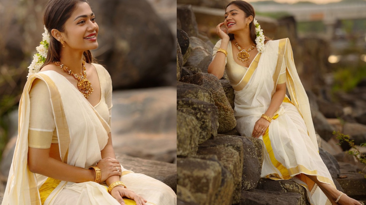 Payal Radhakrishna : ఓనమ్ స్పెషల్.. చీరలో పాయల్ రాధాకృష్ణ క్యూట్ ఫోటోలు..