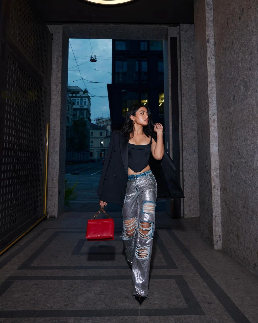 Rashmika Mandanna Modern Looks at Milan Fashion Week