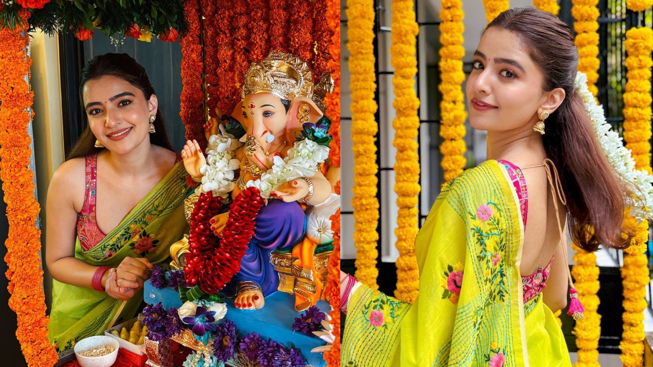 Rukshar Dhillon : హీరోయిన్ రుక్సార్ థిల్లాన్ వినాయకచవితి సెలబ్రేషన్స్ ఫొటోలు..