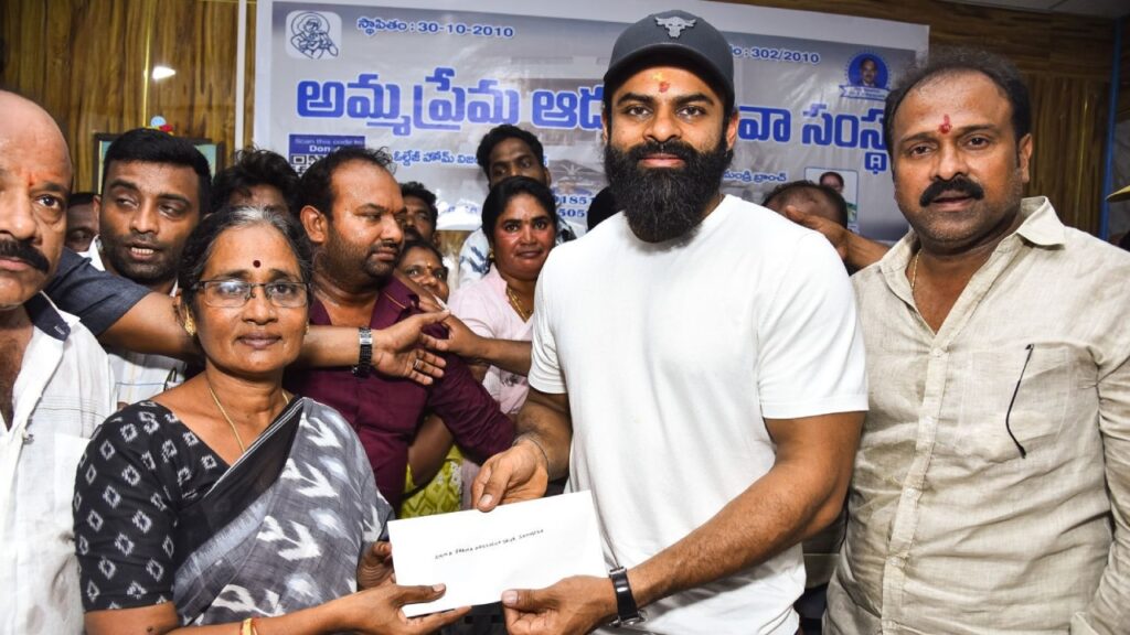 Sai Durgha Tej personally visited Amma Orphanage to donate the promised amount