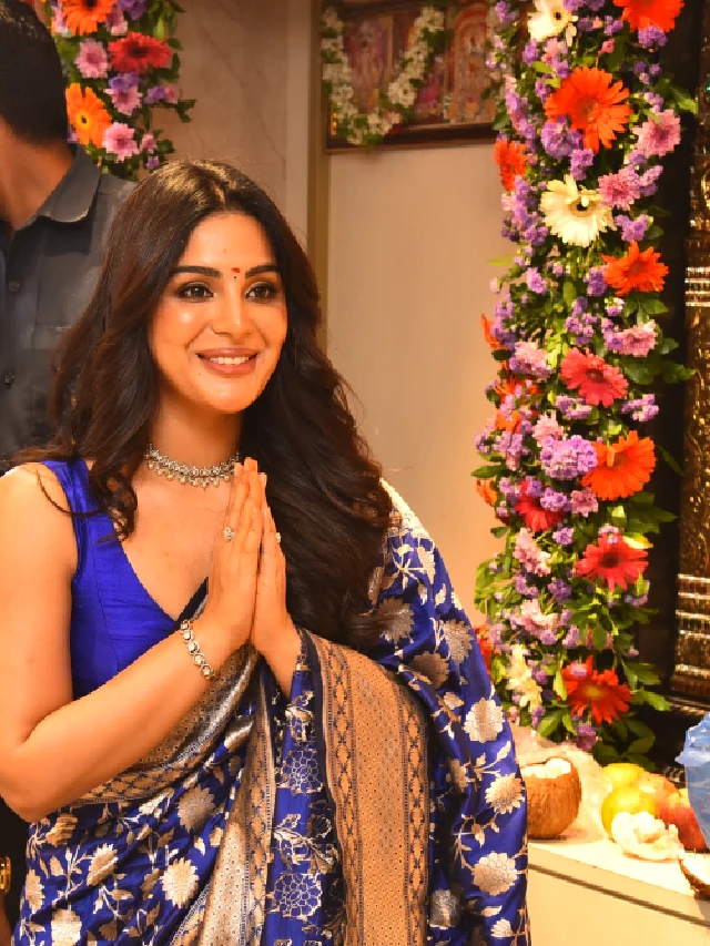 Samyuktha at Shop Opening Ceremony in Saree