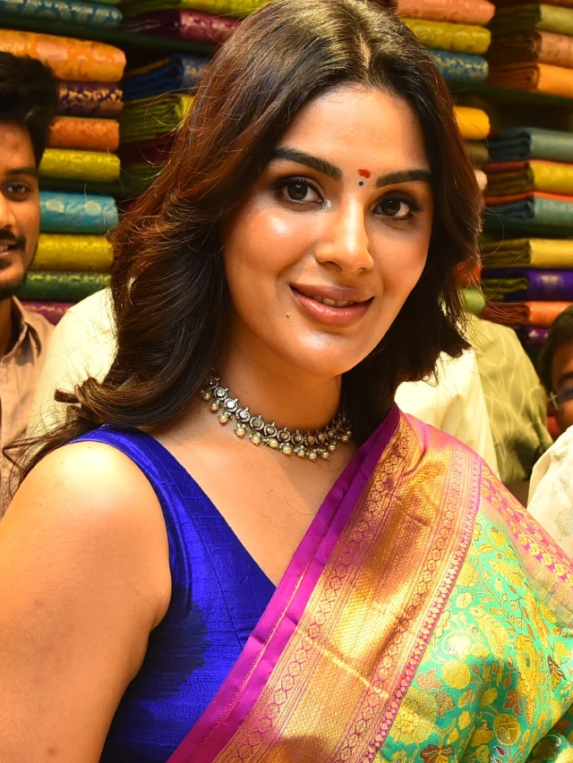 Samyuktha at Shop Opening Ceremony in Saree