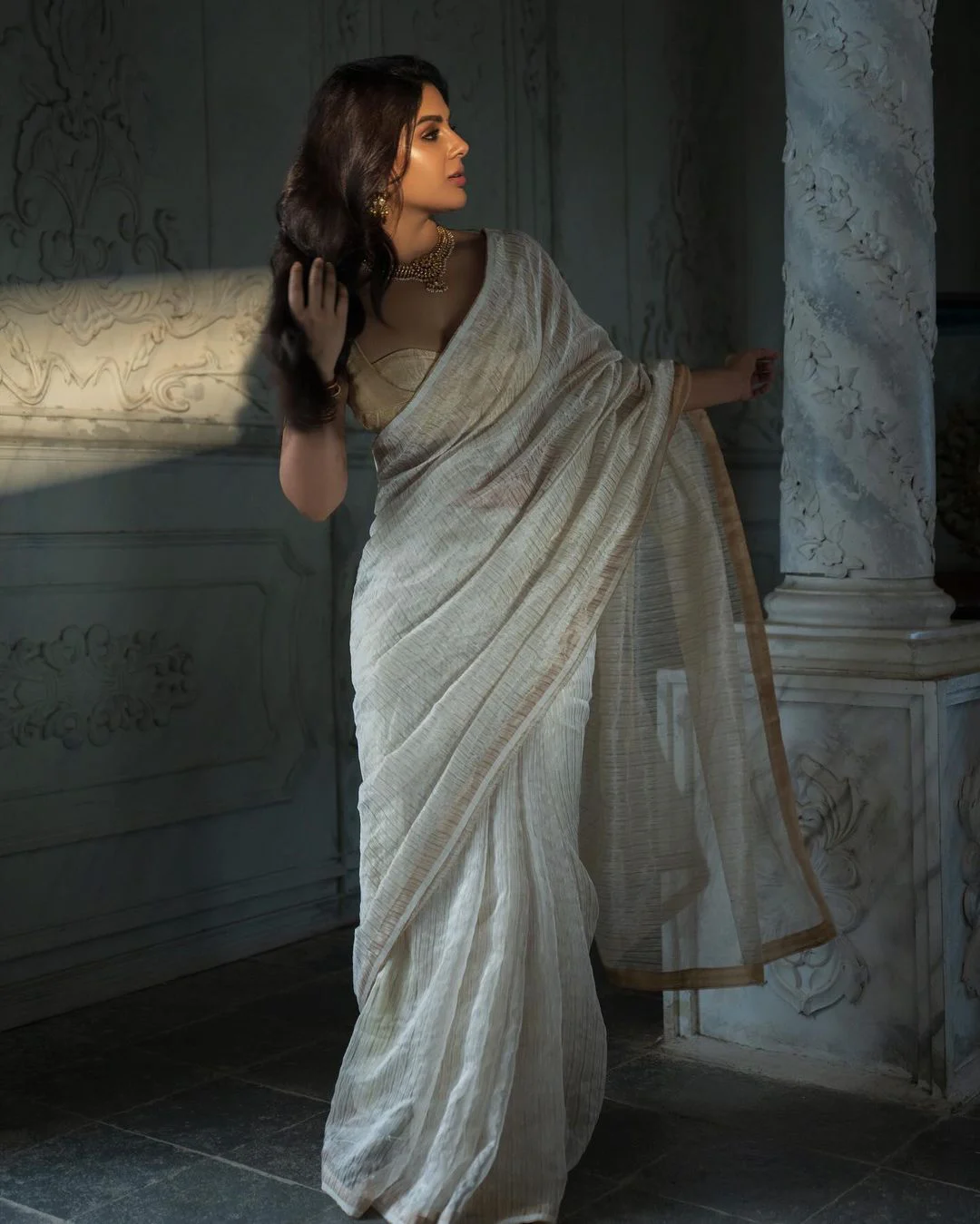 Samyuktha Onam Special Stunning Looks in Saree
