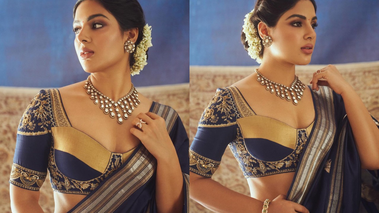 Samyuktha : చీరలో అలంకరణతో సంయుక్త సోకులు..