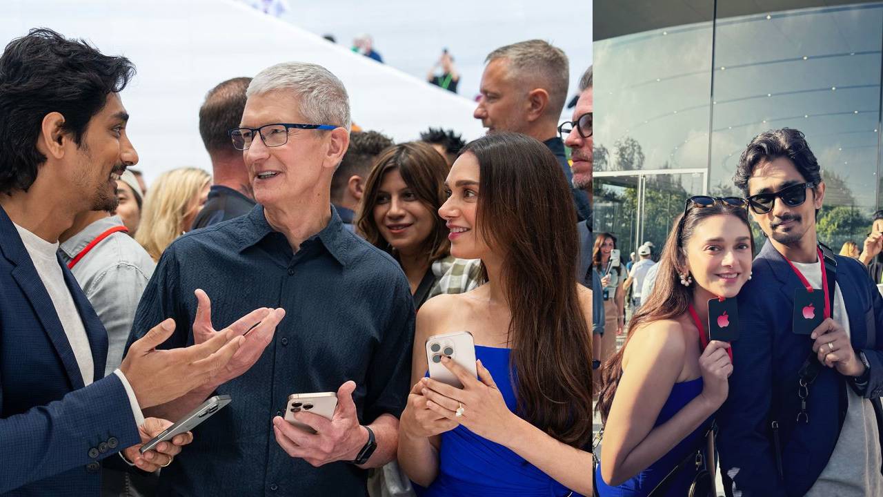 Siddharth – Aditi Rao Hydari : యాపిల్ ఫోన్ లాంచ్ ఈవెంట్లో సిద్దార్థ్ – అదితి.. టిమ్ కుక్‌తో ఫొటోలు వైరల్..