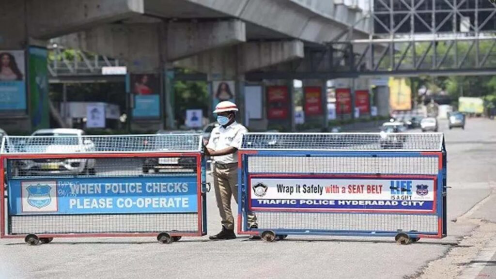 Traffic restrictions in Hyderabad