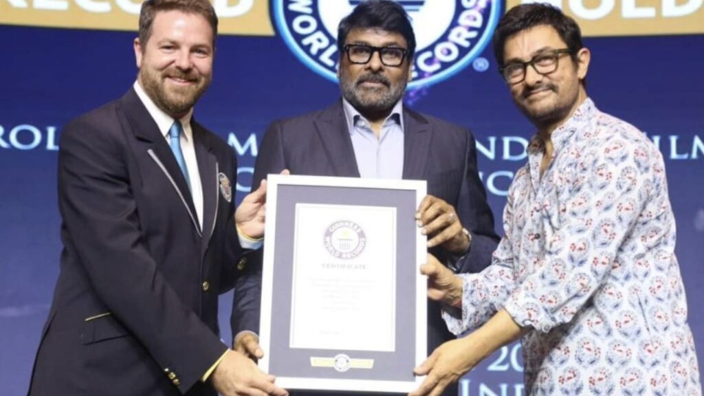 Fim Political Celebrities Wishes to Megastar Chiranjeevi for achieving Guinness Book of World Record